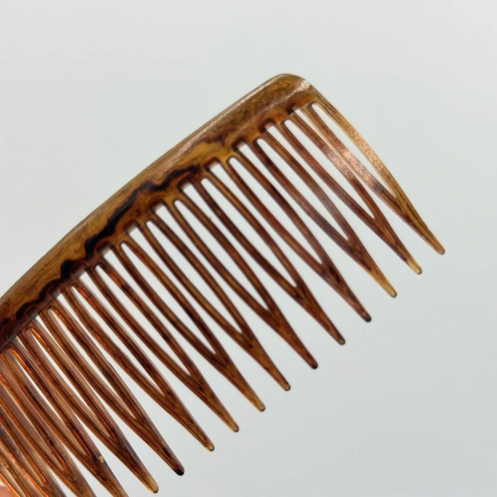 Vintage Brown Tortoise‎ Shell Goody Comb Lot 2 Set Vanitycore 1990s Hair